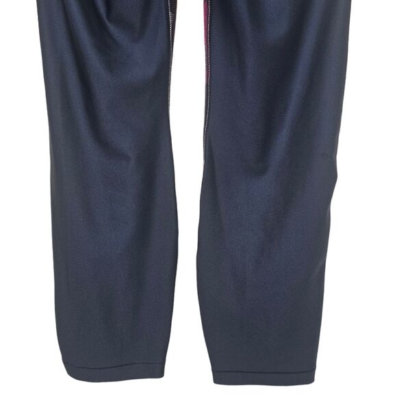 Under Armour Leggings Women Navy Purple Cropped Compression Heatgear Athletic - Picture 6 of 8